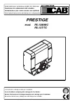 Automatismi CAB PRESTIGE PS.13M User Handbook Manual preview