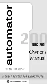 Automator URC-200 Owner'S Manual preview