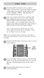 Preview for 23 page of Automator URC-200 Owner'S Manual