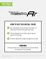 Automotive Data Solutions iDatalink Maestro RR Manual preview