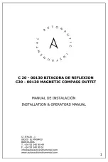 AUTONAUTIC INSTRUMENTAL 00130 Installation & Operator'S Manual preview