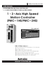 Autonics 1-Axis High Speed Stand-Alone Series User Manual preview