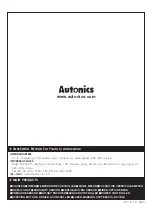 Предварительный просмотр 66 страницы Autonics 1-Axis High Speed Stand-Alone Series User Manual