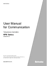 Autonics KPN Series User Manual For Communication предпросмотр