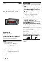 Предварительный просмотр 1 страницы Autonics MT4W Series Product Manual