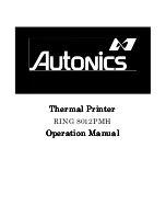 Autonics RING 8012PMH Operation Manual preview