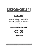 Предварительный просмотр 1 страницы Autopage C3-RS-665 Installation Manual