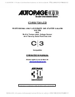 Autopage C3-RS-730 LCD Operation Manual предпросмотр