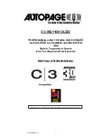 Предварительный просмотр 1 страницы Autopage C3-RS1100 OLED Installation Manual