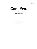 Preview for 1 page of Autopage Car-Pro CPX-RS2 Installation Manual