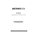 Preview for 1 page of Autopage RF-420LCD Installation Manual