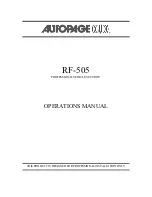 Autopage RF-505 Operation Manual preview