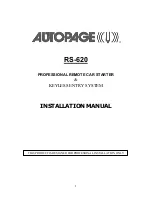 Autopage RS-620 Installation Manual preview