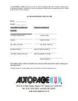 Предварительный просмотр 8 страницы Autopage RST-2050KE Operation Manual