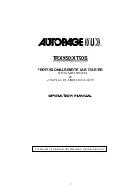 Предварительный просмотр 1 страницы Autopage TRX950 Operation Manual