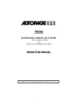 Autopage TRX96 Operation Manual предпросмотр