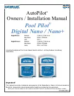 Autopilot Pool Pilot Digital Nano Owners And Installation Manual предпросмотр