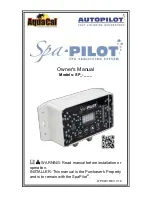 Autopilot SpaPilot SP Series Owner'S Manual предпросмотр