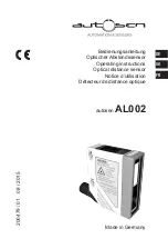 autosen AL002 Operating Instructions Manual preview