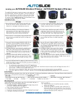 Preview for 1 page of Autoslide AUTOSLIDE Wireless IR Sensor Installing