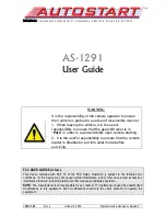 Предварительный просмотр 1 страницы Autostart AS-1291 User Manual