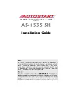 Preview for 1 page of Autostart AS-1535 SH Installation Manual