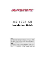 Preview for 1 page of Autostart AS-1725 SH Installation Manual