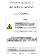 Autostart AS-2450vTW-FM User Manual предпросмотр