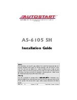 Autostart AS-6105 SH Installation Manual preview