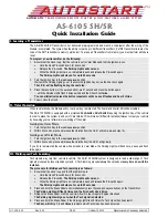 Preview for 1 page of Autostart AS-6105 Quick Manual