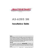 Autostart AS-6205 SH Installation Manual предпросмотр