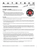 Preview for 1 page of AUTOTECH 10.109.402K Installation Instructions