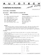 Preview for 1 page of AUTOTECH 10.425.1825GK Installation Instructions