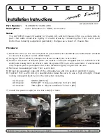 AUTOTECH 10.430.301K 401K Installation Instructions preview