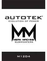 Preview for 1 page of Autotek M12D4 Quick Manual