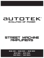 Autotek Street Machine SM1-1000 User Manual preview