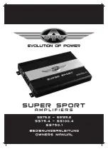 Предварительный просмотр 1 страницы Autotek Super Sport SS100.4 Owner'S Manual