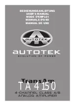 Autotek TransAm TA 4150 User Manual preview