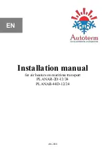 AUTOTERM PLANAR 2D-12 Installation Manual preview