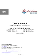 AUTOTERM PLANAR AIR-2D 12V User'S Manual With Installation Instructions предпросмотр