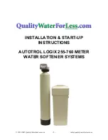 Autotrol LOGIX 255-760 Meter Installation & Start-Up Instructions preview