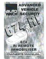 AutoWatch 674Ri Owner'S Manual preview