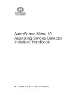 Autronica AutroSense Micra 10 Installer'S Handbook preview