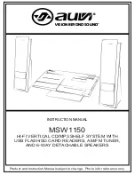 Предварительный просмотр 1 страницы Auvi HI-FI VERTICAL CD/MP3 SHELF SYSTEM MSW1150 Instruction Manual