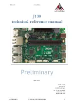 Предварительный просмотр 1 страницы Auvidea J130 Technical Reference Manual