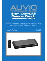 Preview for 1 page of AUVIO 15-317 User Manual