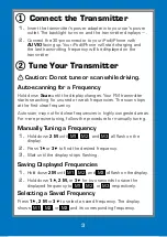 Preview for 3 page of AUVIO FM Transmitter/Charger for iPod or iPhone User Manual