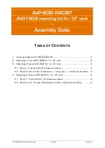 AuviTran AxP-BOB-RACKIT Assembly Manual предпросмотр