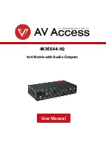 Предварительный просмотр 1 страницы AV Access 4KMX44-H2 User Manual