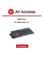 AV Access 4KSP12-D User Manual preview